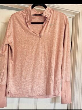 Nike Women's Long Sleeve Quarter-Zip Top in Dusty Rose
